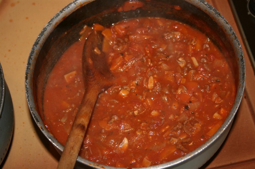 Cooked bolognese
