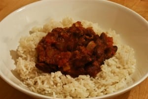 Chilli with rice