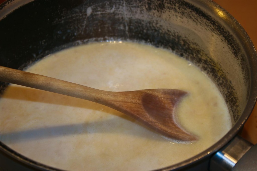 Making the white sauce