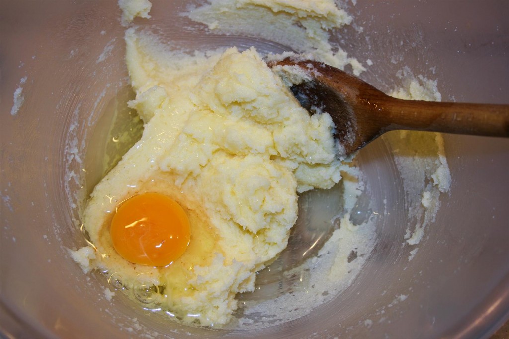 Mixing in the eggs