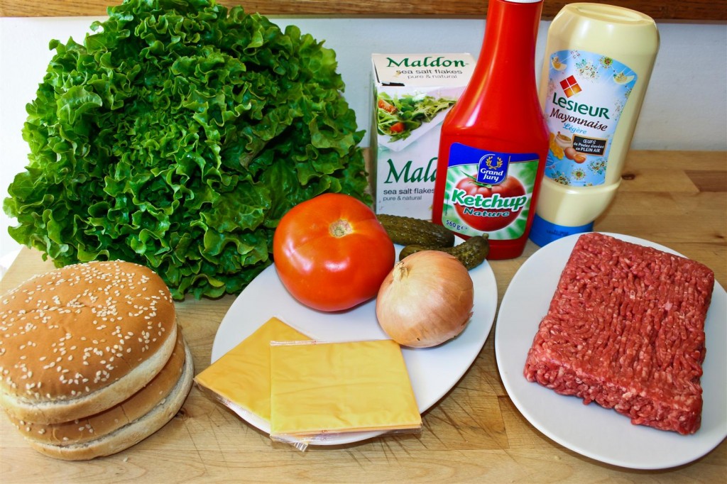 Hamburgers ingredients