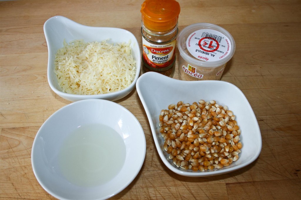 Garlic Chilli Cheese Popcorn ingredients