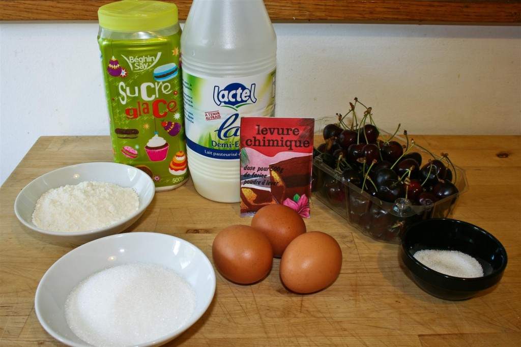 Cherry Clafoutis ingredients