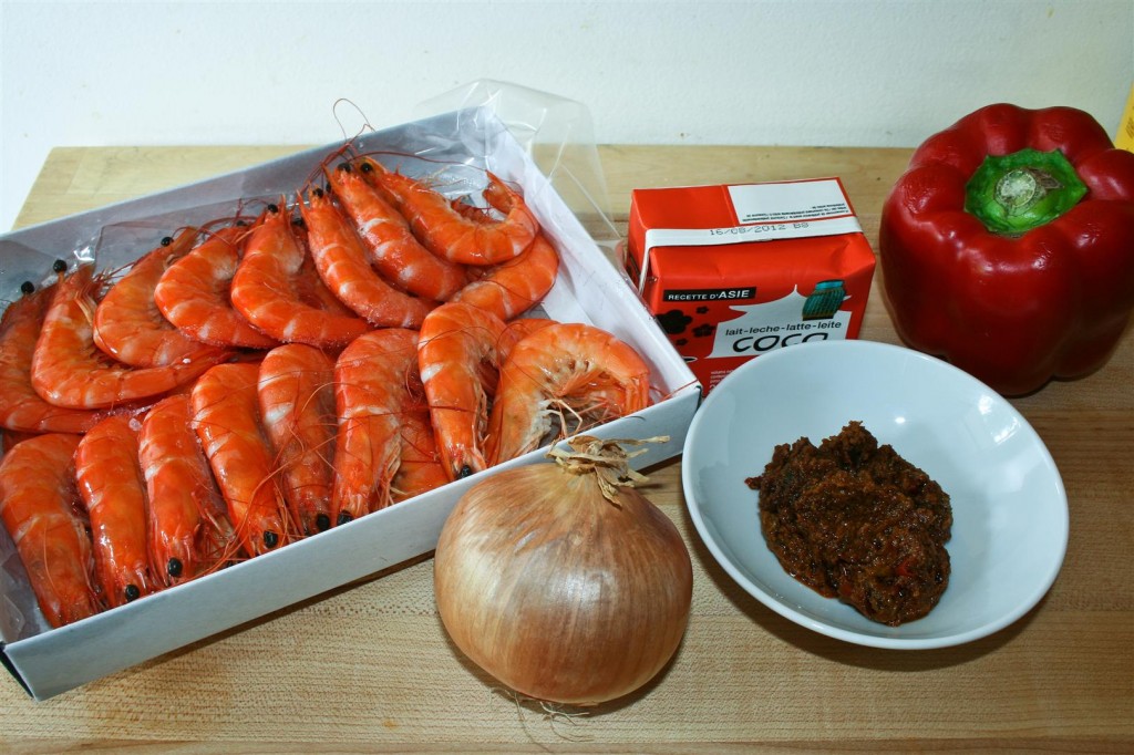 Shrimp Curry ingredients