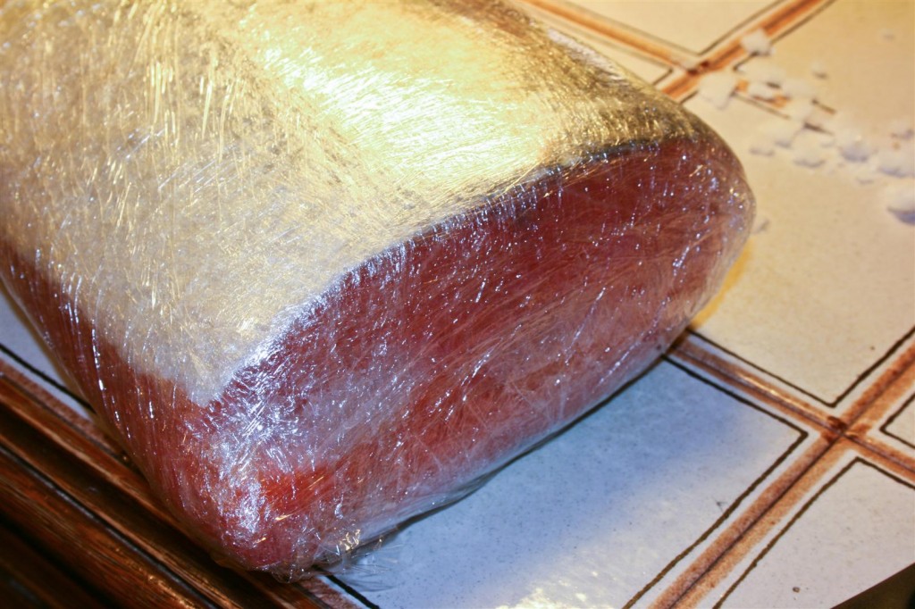 Wrapping in plastic wrap