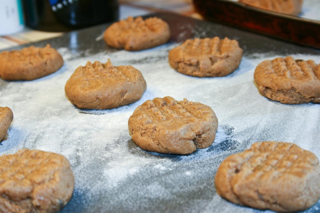 Flattening the cookies