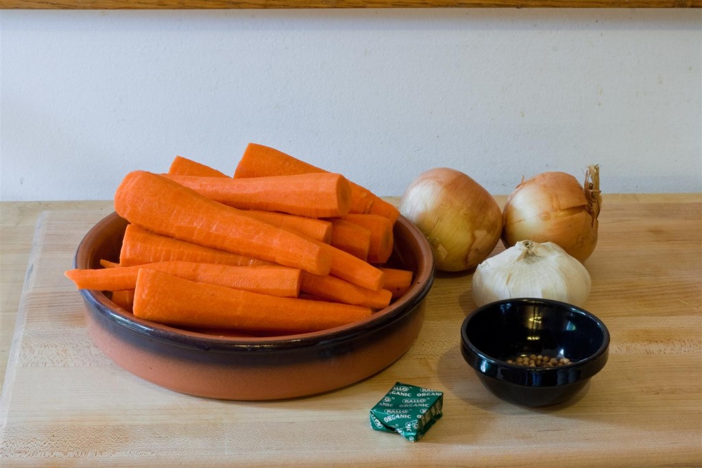 Roasted Carrot and Garlic Soup ingredients