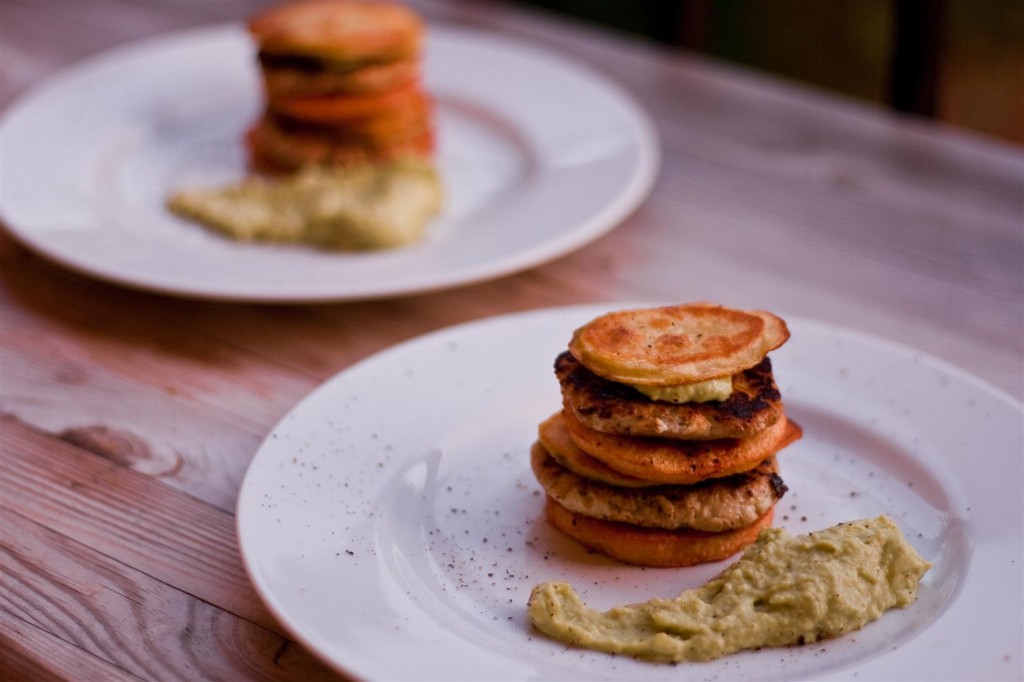 Baked Quince and Chicken Stacks