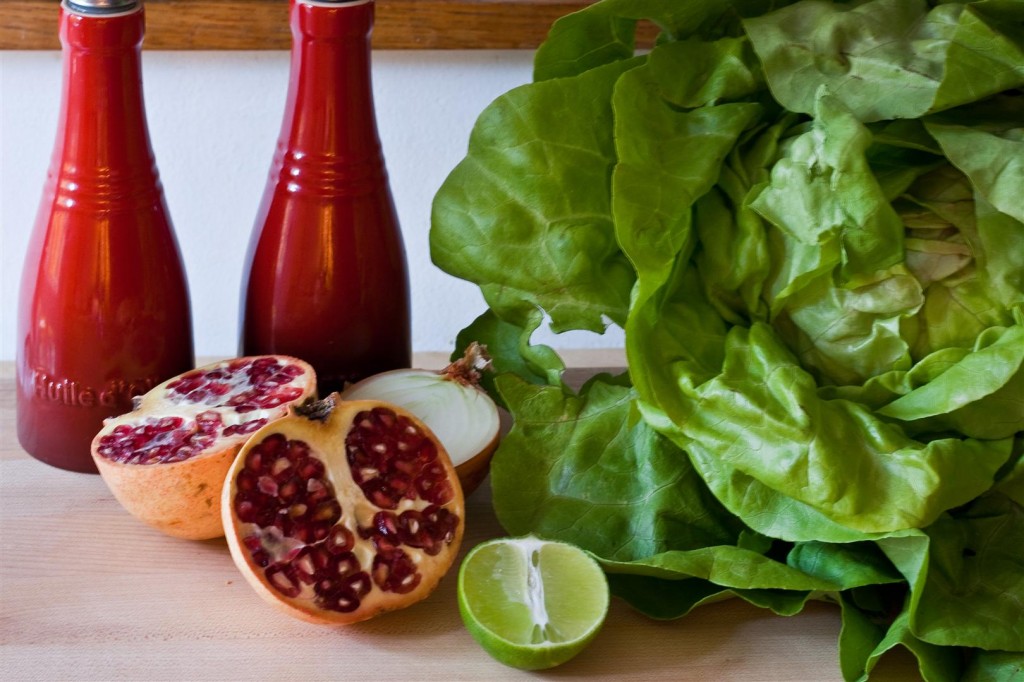 Simple Pomegranate Salad ingredients