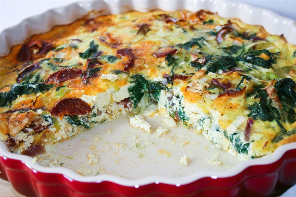 Spinach and Chorizo Frittata - Home Sweet Sweden